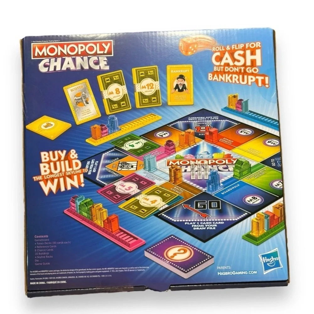 Monopoly Chance Board Game | Fast-Paced Property Trading Game| for 4 Players